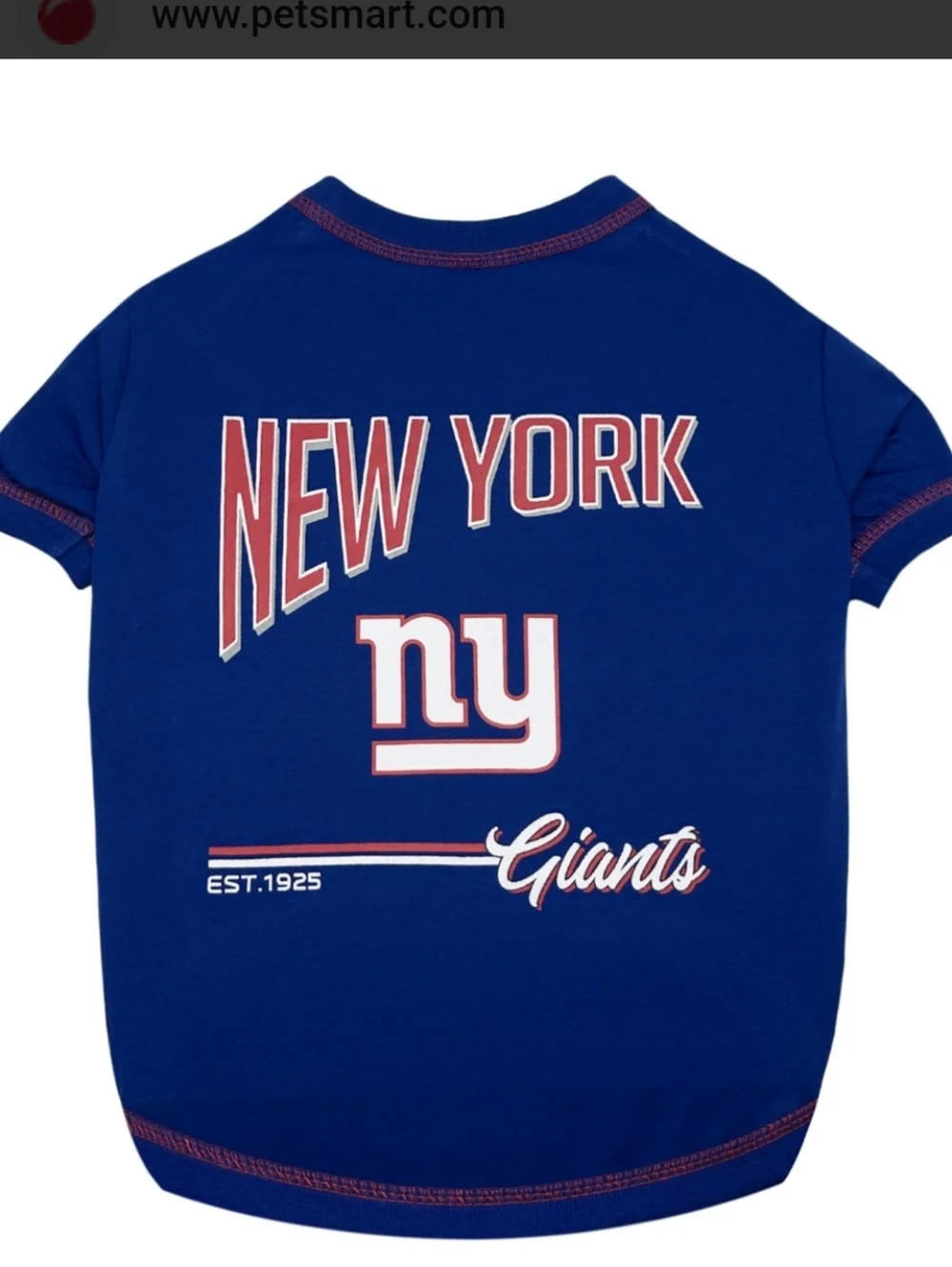 NFL Pets New York Giants Dog & Cat T-Shirt New Large